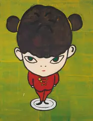 Yoshitomo Nara, Chinese Girl on the Dish, 1993, Acrylic on canvas