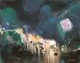 Fête Nocturne by Chu Teh-chun, 1999, Oil on canvas, offered Dec 2019