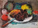Chang Wan-chuan, Still Life with Fruits, 1980-1990, Oil on wooden board