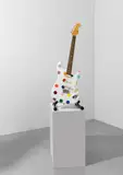 Spot Fender Stratocaster by Damien Hirst, 2010, Acrylic on metal guitar, sold Nov 2012