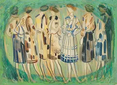 Summer by Rusong Xiao, 1984, Watercolor on paper, offered Dec 2015
