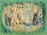 Rusong Xiao, Summer, 1984, Watercolor on paper