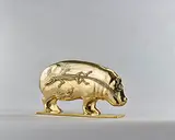 Pierre-Yves Trémois, Hippopodame, 1977, Polished bronze, edition E.A. III/IV