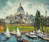 Sanlang Yang, Parliament Hill, Canada, Oil on canvas