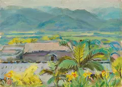 Hung Jui-lin, Puli Scenery, 1964, Oil on paper