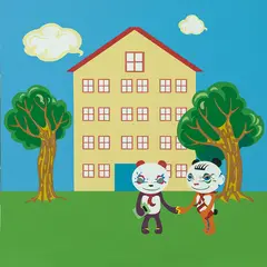 Gao Yu, Panda Elementary School, 2008, Acrylic on canvas