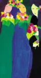 Walasse Ting, Three Geishas with Flowers