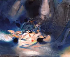 Chu Teh-chun, Puissance soudain, 1992, Oil on canvas