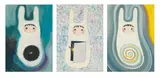 Asa Go, Real feeling; Hole; Whirl (a set of 3), 2021, Oil on canvas