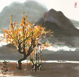 Shiy De-jinn, Autumn Landscape with Boats