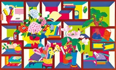 Kim Jee Hye, Bookshelves Landscape, 2008, Acrylic on canvas