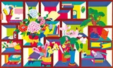 Kim Jee Hye, Bookshelves Landscape, 2008, Acrylic on canvas