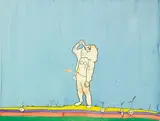 Nigel Cooke, Drinker, 2007, Watercolor, conté on paper