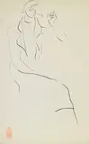 Jeune Femme Assise by Sanyu, Charcoal on paper, sold Jun 2017