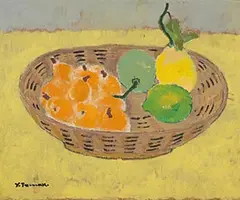Still Life with Fruits by Yuji Tamaki, Oil on canvas, sold Dec 2018