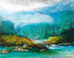 Jan Chin-shui, Morning Mist in Late Autumn, 2010, Oil on canvas