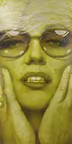 Hyung Koo Kang, Monroe, 2013, Oil and scratch on aluminum
