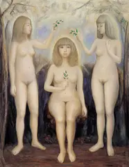 Lin Wen-chiang, Three Graces, 1983, Oil on canvas