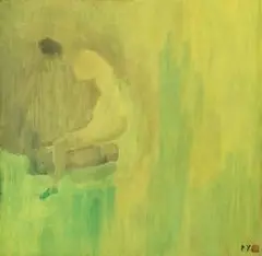 Wang Pan-yuan, Figure, 1980, Watercolor on paper