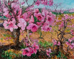 Zhou Chunya, Peach Blossoms, 2008, Oil on canvas