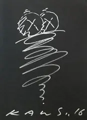 Drawing by Kaws, 2016, Marker pen on paper, sold Jul 2020