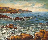 Sanlang Yang, Seascape, Oil on canvas