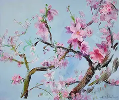 Zhou Chunya, Blooming Sky: Peach Blossoms Series, 2006-2014, Oil on canvas