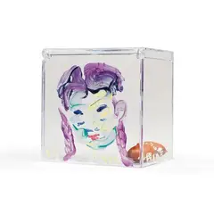 Mishearing Game (Acorn Project): Communication and Imagination - 26 by Etsu Egami, 2020, Acrylic on clear box, acorn, sold Dec 2022