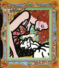 J. C. Kuo, Couple, Mixed media on canvas