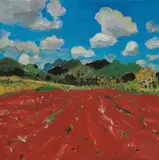 Xuhui Mao, Sketch in Guishan-Red Earth in Early Morning, 2006, Oil on canvas