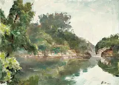 Dai Ze, Summer Palace, Beijing, 1987, Oil on paperboard