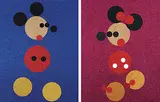 Mickey & Minnie (a set of 2) by Damien Hirst, 2015, Silkscreen print with glitter, no. 38/150, sold Dec 2017
