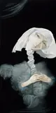 Xiong Yu, Lady under the Curtain, 2007, Oil on canvas