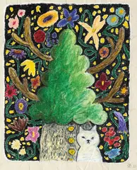 Bark by Yuichi Hirako, 2020, Oil chalks on canvas, offered Jun 2025
