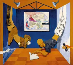 Shi Lei, Text of Dissuasion, 1997, Oil on canvas
