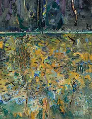 Fred Williams, Young Saplings, Kew Billabong II (1975), 1975, oil on canvas