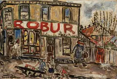 Danila Vassilieff, Robur Tea Shop, Fitzroy (1938), 1938, oil on composition board