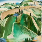 Brett Whiteley, San Gimignano, Tuscany 1989-1990, 1989-1990, oil and collage on canvas on plywood