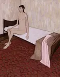 John Brack, Nude with Nightgown 1957