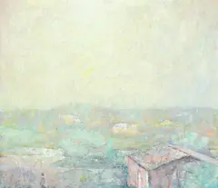 Lloyd Rees, Morning at Omega I 1971-1972, 1971-1972, oil on canvas