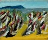 Sidney Nolan, Wimmera 1942, 1942, enamel paint on canvas