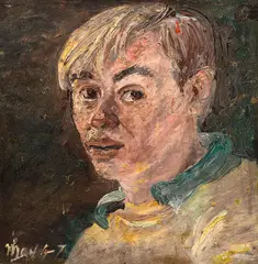 John Perceval, Self Portrait 1947, 1947, oil and tempera on composition board