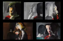 Charles Blackman, Suite of Paintings (1960), 1960, oil on composition board