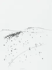 Fred Williams, Lysterfield Hills III (1969), 1969, charcoal and chalk on Arches paper