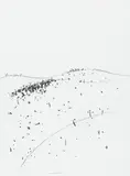 Fred Williams, Lysterfield Hills III (1969), 1969, charcoal and chalk on Arches paper