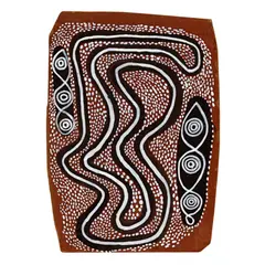 John Tjakamarra, Untitled (1972), 1972, earth pigments and synthetic polymer paint on composition board