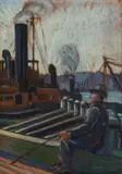 Roy De Maistre, The Tug, oil on board