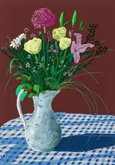 David Hockney, 20th February 2021, Jug with Flowers 2021, 2021, iPad painting printed on paper, edition 27 of 50, plus 1 artist’s proof and 1 edition proof