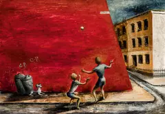 Coloured Walls 1946 by Elaine Haxton, 1946, oil on composition board, sold Aug 2026