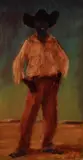 Russell Drysdale, Boy in a Landscape (1953), 1953, oil on composition board